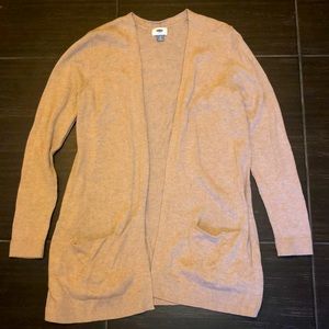 Oatmeal color, long cardigan